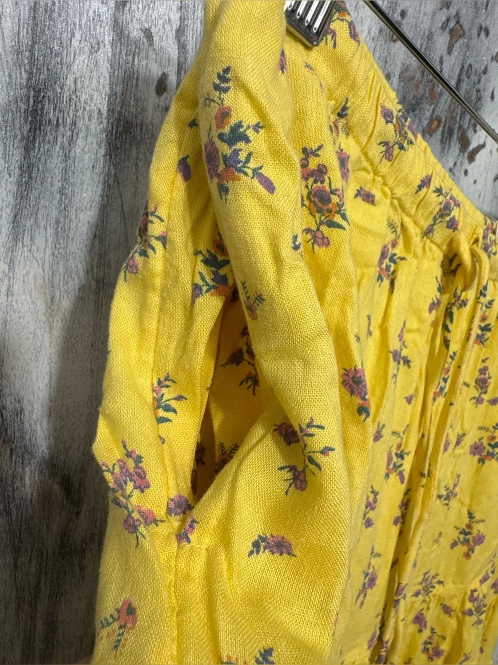 Free People Nova Tiered Maxi Skirt Lemon Combo Size S ~ NWOT - Picture 8 of 15